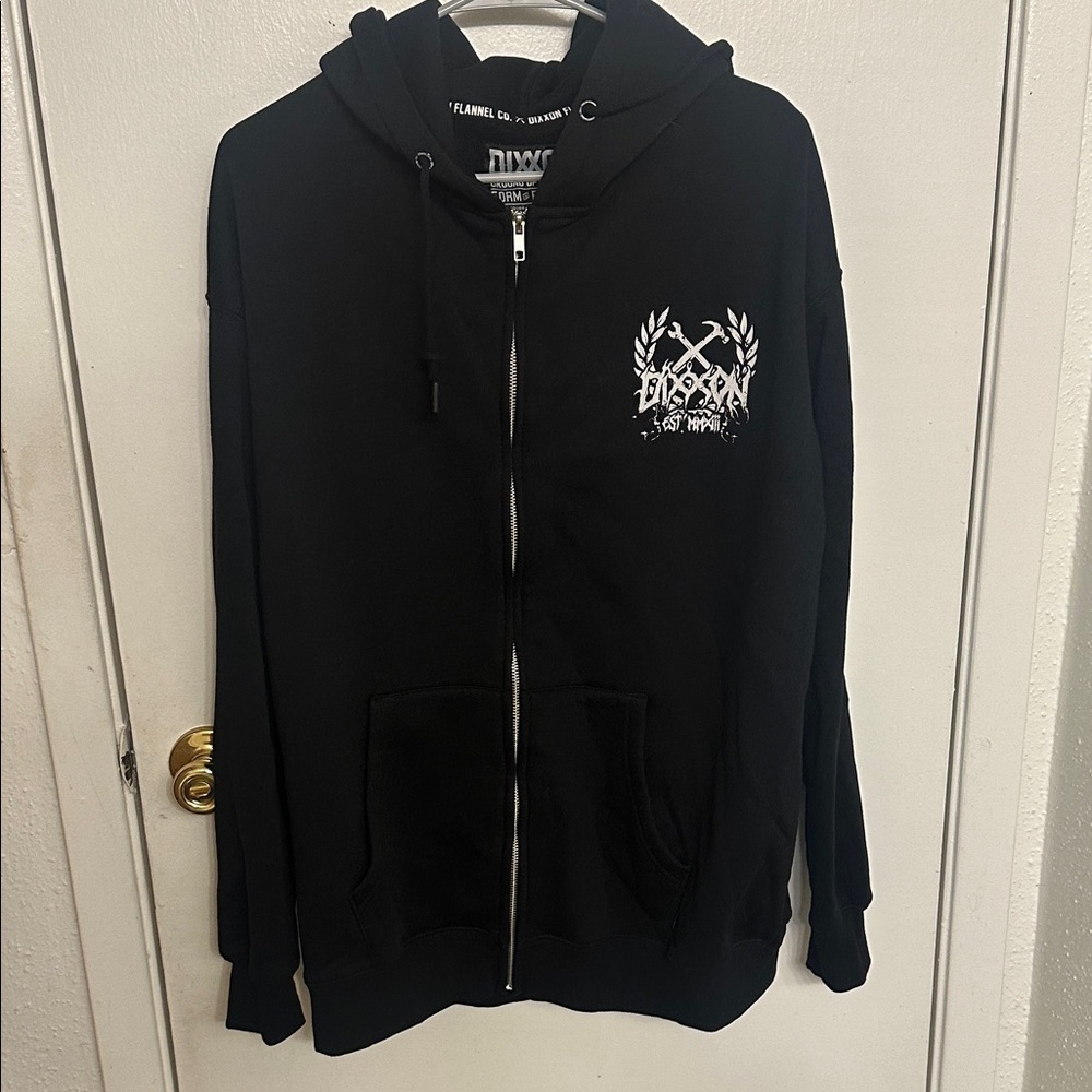 DIXXON Against the World Black Zip Up Sweater